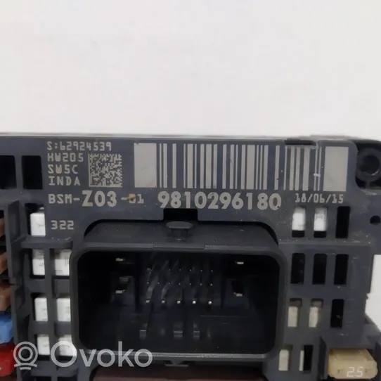 Citroen C4 II Picasso Katvealueen valvonnan ohjainlaite (BSM) 9810296180