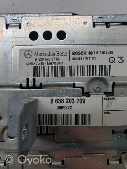 Mercedes-Benz S W220 Radija/ CD/DVD grotuvas/ navigacija A2208203789