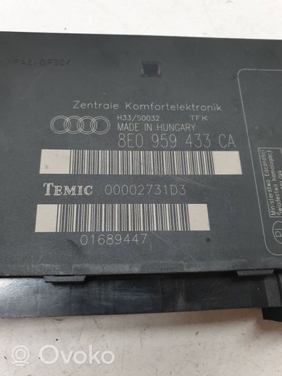 Audi A4 S4 B7 8E 8H Moduł / Sterownik komfortu 8E0959433CA