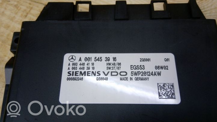 Mercedes-Benz CLC CL203 Vaihdelaatikon ohjainlaite/moduuli 0015453916