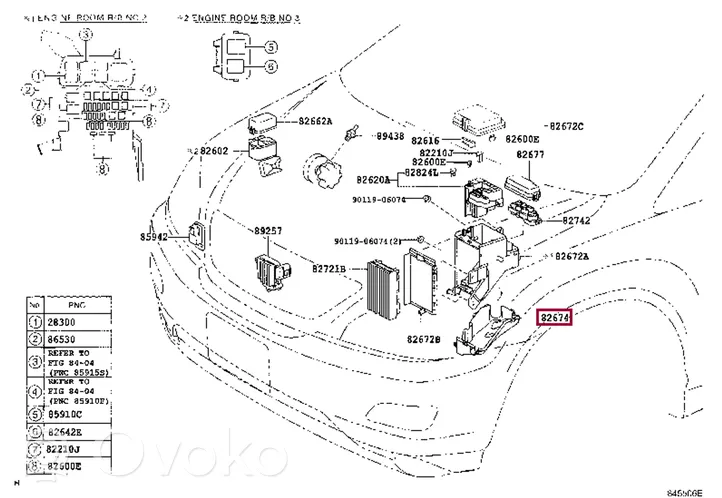 Lexus RX 330 - 350 - 400H Sulakerasian kansi 8267448020