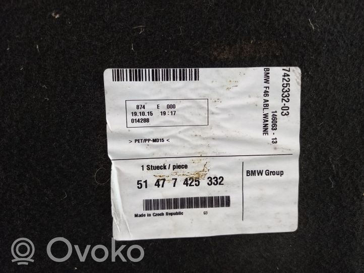 BMW 2 F45 Apatinis, bagažinės šono, apdailos skydas 51477425332