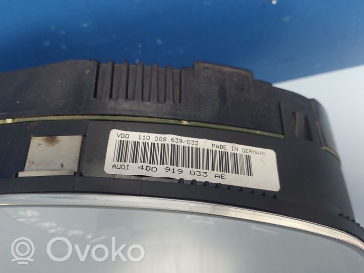 Audi A8 S8 D2 4D Tachimetro (quadro strumenti) 4D0919033AE