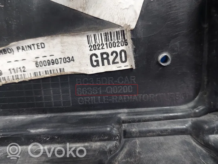 Hyundai i20 (BC3 BI3) Grille calandre supérieure de pare-chocs avant 86351Q0200