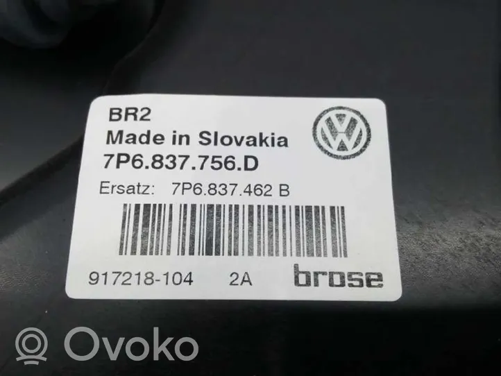 Volkswagen Touareg II Etuoven sähkökäyttöinen ikkunan nostin 7P6837756D