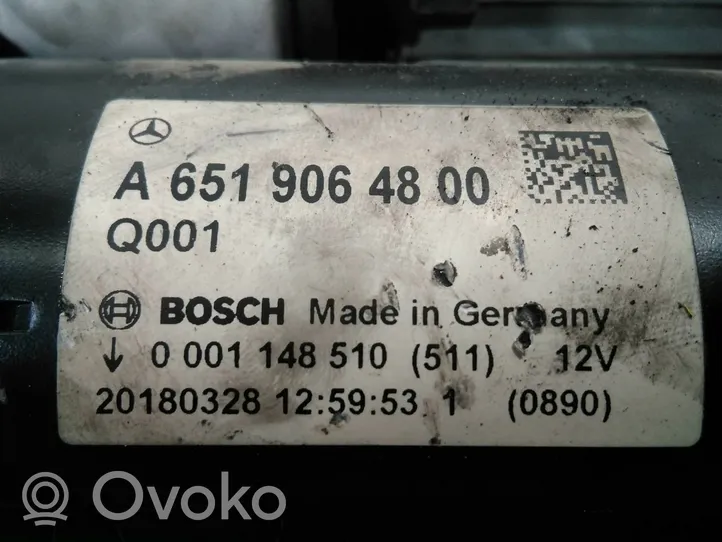 Mercedes-Benz GLC C253 Käynnistysmoottori A6519064800