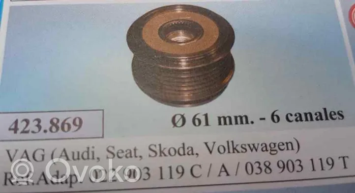 Volkswagen Golf V Koło pasowe alternatora 423869