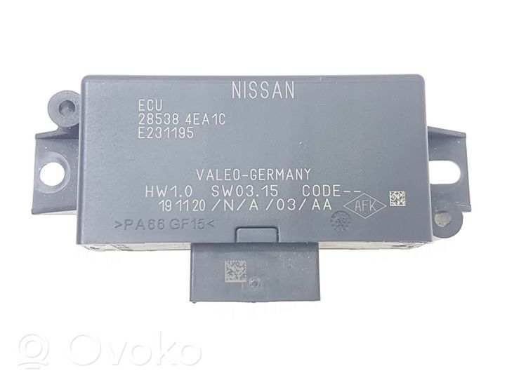 Nissan Qashqai Unité de commande, module PDC aide au stationnement 285384EA1C