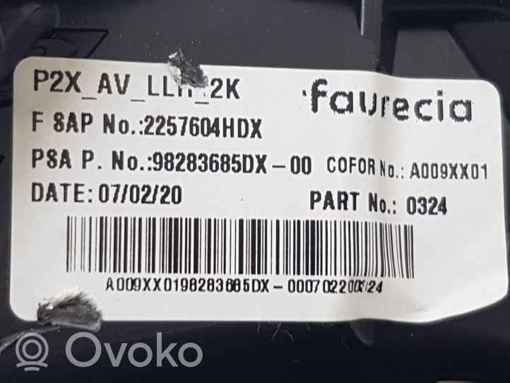 Peugeot 208 Boczna kratka nawiewu deski rozdzielczej 9823459580