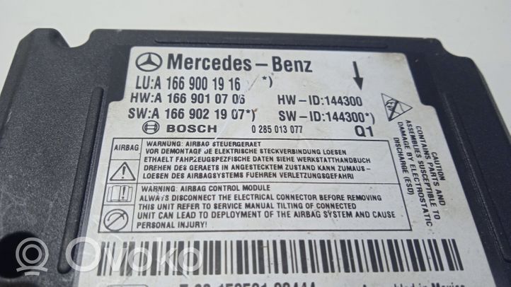 Mercedes-Benz GLE (W166 - C292) Sterownik / Moduł Airbag A1669001916