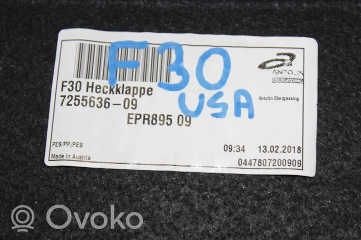 BMW 3 F30 F35 F31 Bagāžnieka skaņas izolācija 7255636