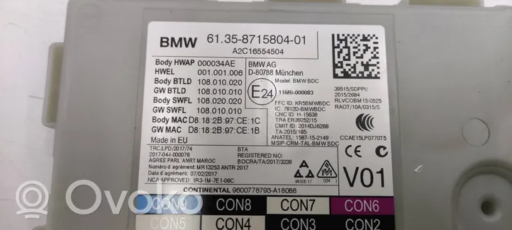 BMW 5 G30 G31 Modulo comfort/convenienza 8715804