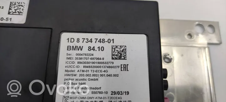 BMW 3 F30 F35 F31 Module unité de contrôle Bluetooth 8734748