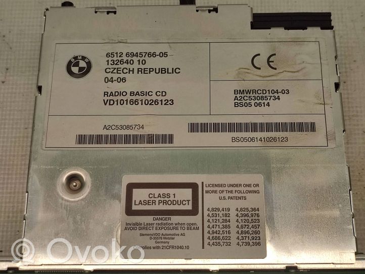 BMW X3 E83 Caricatore CD/DVD 65126945766