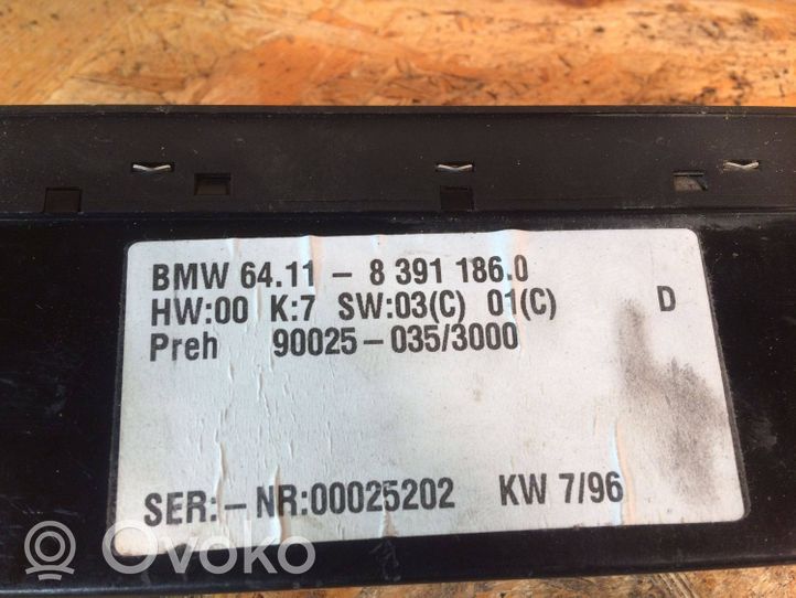 BMW M5 Ilmastoinnin ohjainlaite 64118391186