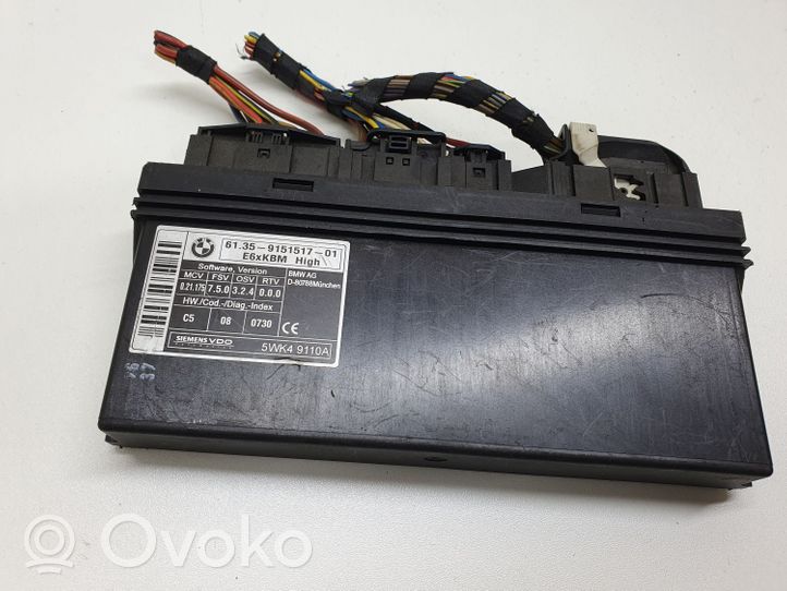 BMW 5 E60 E61 Moduł / Sterownik komfortu 61359151517