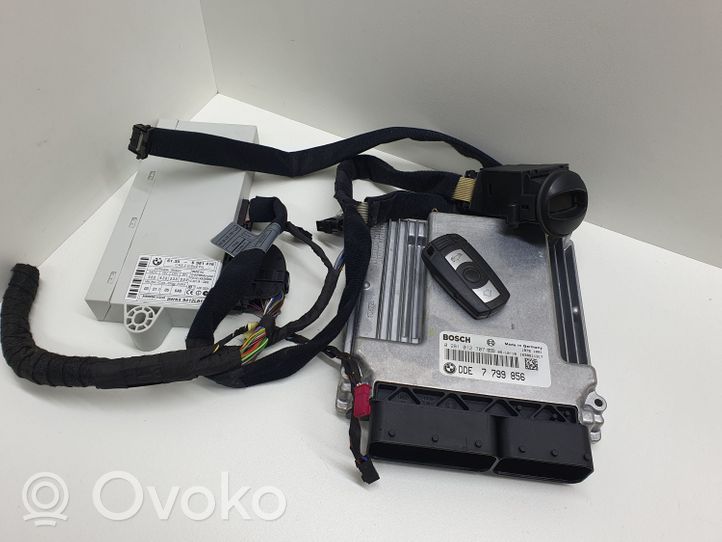 BMW 5 E60 E61 Komputer / Sterownik ECU i komplet kluczy 7799856