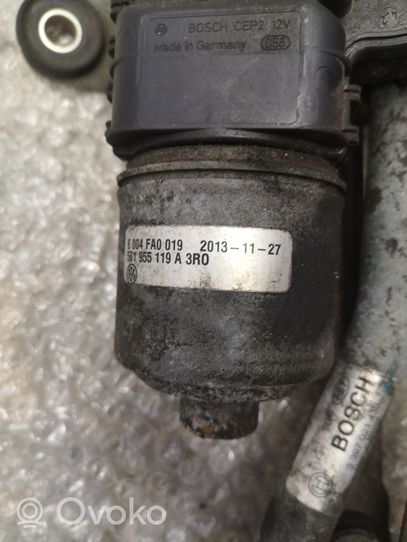 Volkswagen PASSAT B7 USA Motor y varillaje del limpiaparabrisas delantero 561955119A