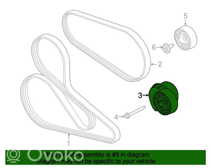 Ford Mustang VI Generatoriaus diržo įtempėjas BR3E6B209