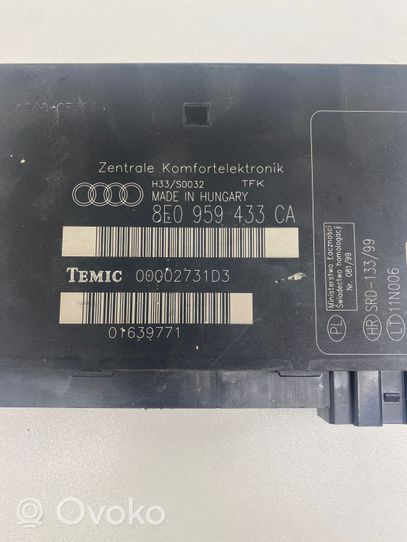 Audi A4 S4 B7 8E 8H Modulo comfort/convenienza 8E0959433CA