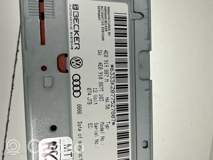 Audi A4 S4 B8 8K Unité de navigation Lecteur CD / DVD 4E0919887M