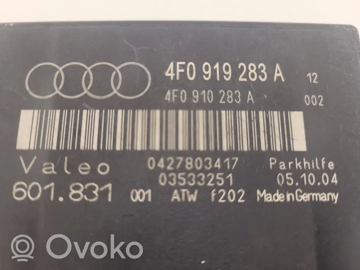 Audi A6 S6 C6 4F Parkavimo (PDC) daviklių valdymo blokas 4F0919283A