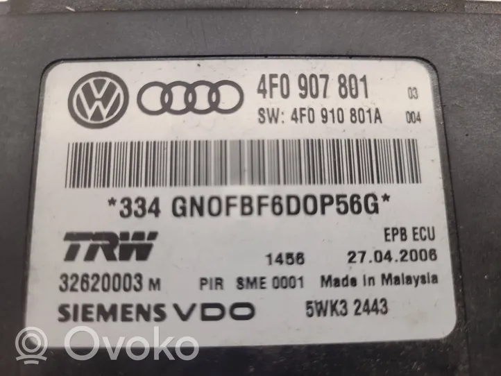 Audi A6 S6 C6 4F Modulo di controllo del freno a mano 4F0907801