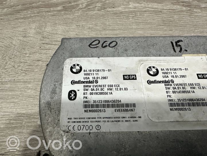 BMW 5 E60 E61 Moduł / Sterownik Bluetooth 9138179