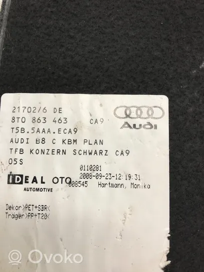 Audi A5 8T 8F Tavaratilan kaukalon tekstiilikansi 8T0863463