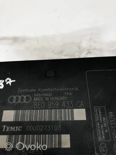 Audi A4 S4 B7 8E 8H Moduł / Sterownik komfortu 8E0959433CA