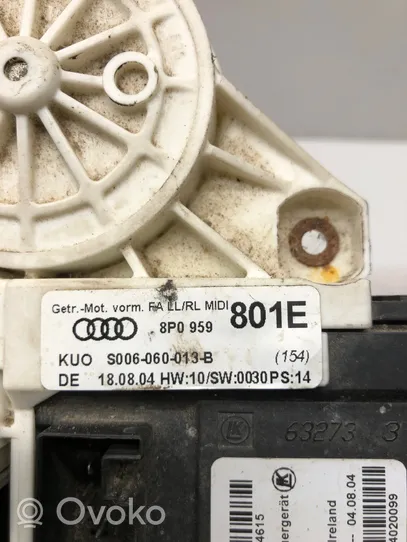 Audi A3 S3 8P Moteur de lève-vitre de porte avant 8P0959801E