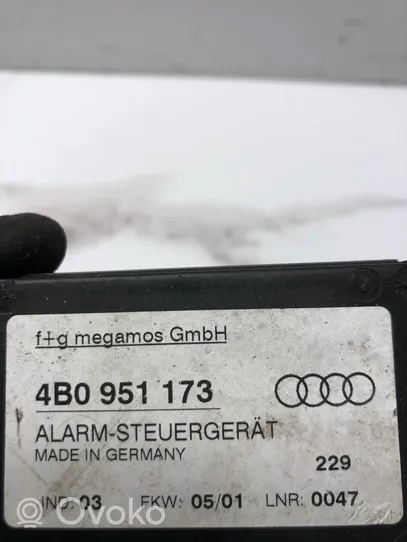 Audi A6 Allroad C5 Unidad de control/módulo de alarma 4B0951173