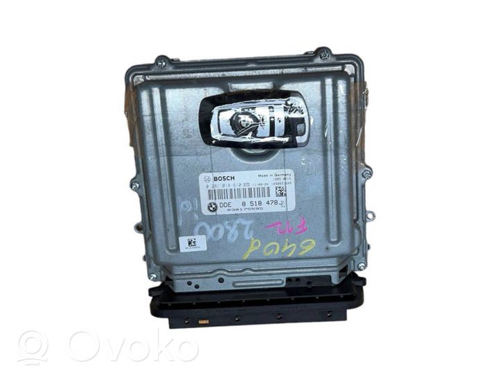 BMW 6 F12 F13 Komputer / Sterownik ECU i komplet kluczy 8518478