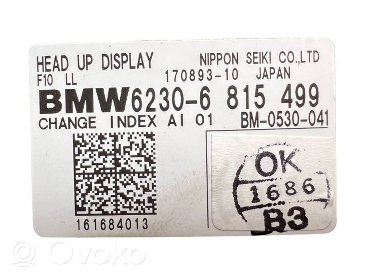 BMW 5 F10 F11 Écran d'affichage supérieur 62306815499