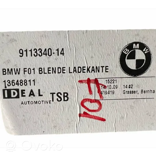 BMW 7 F01 F02 F03 F04 Protection de seuil de coffre 9113340