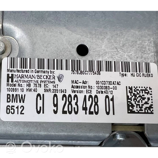 BMW X1 E84 Radio/CD/DVD/GPS-pääyksikkö 65129283428