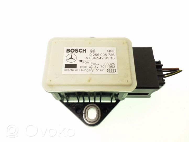 Mercedes-Benz B W245 Sensore di imbardata accelerazione ESP 0265005726