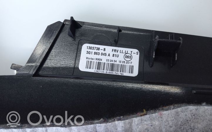 Volkswagen PASSAT B8 Inny elementy tunelu środkowego 3G1863045A