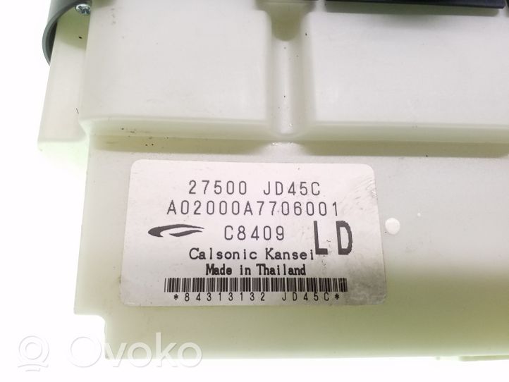 Nissan Qashqai Oro kondicionieriaus/ klimato/ pečiuko valdymo blokas (salone) 27500JD45C