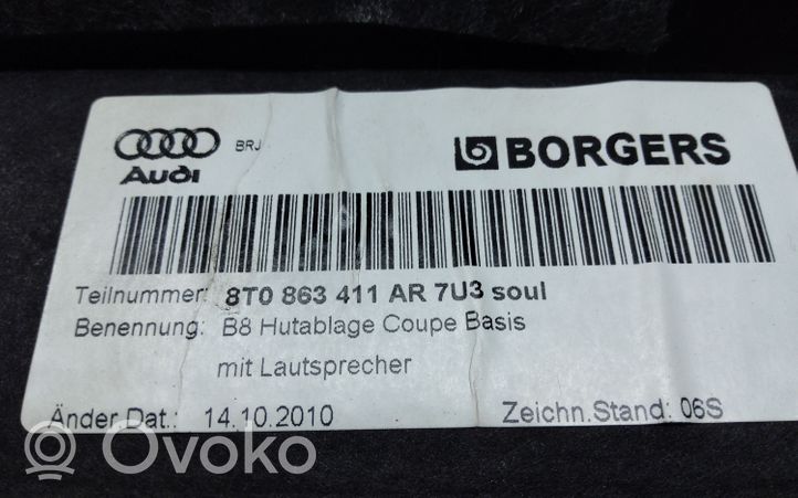 Audi A5 8T 8F Grilles/couvercle de haut-parleur arrière 8T0863411