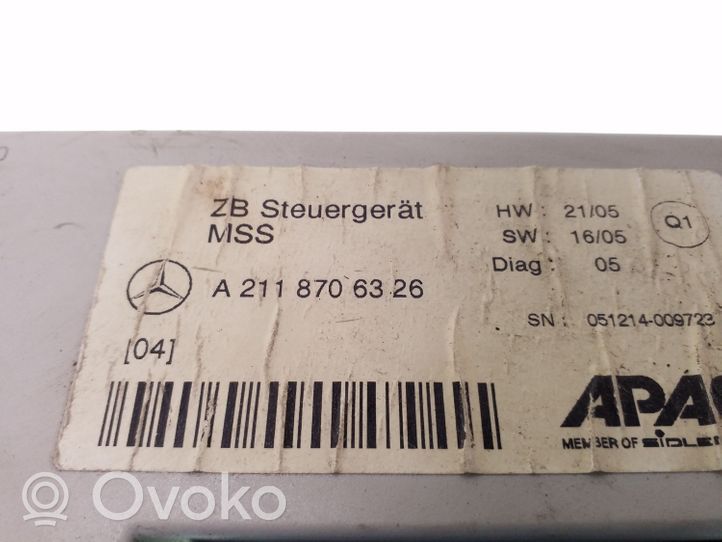 Mercedes-Benz E W211 Altre centraline/moduli A2118706326