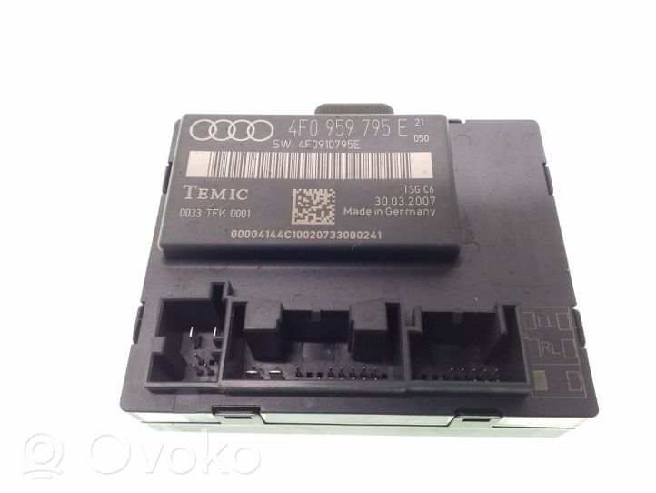 Audi A6 S6 C6 4F Unité de commande module de porte 4F0959795E