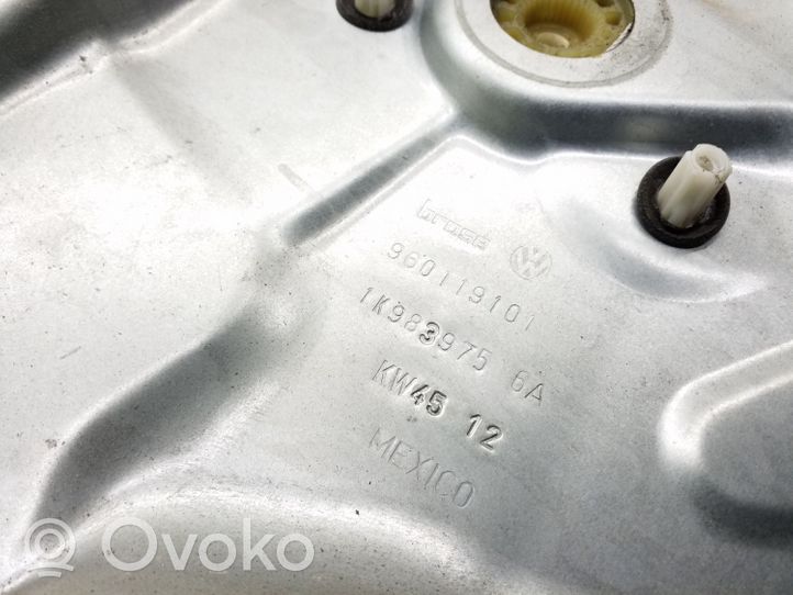 Volkswagen Golf VI Mechanizm podnoszenia szyby tylnej bez silnika 1K9839756A