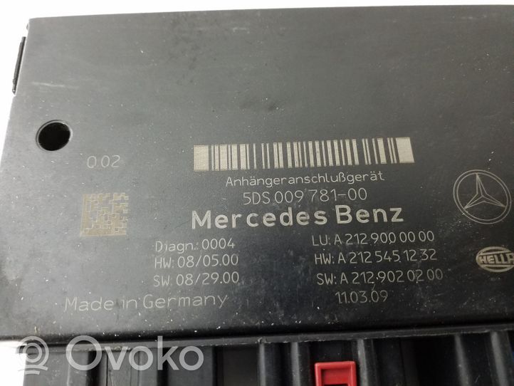 Mercedes-Benz E W212 Centralina/modulo rimorchio barra di traino 5DS00978100