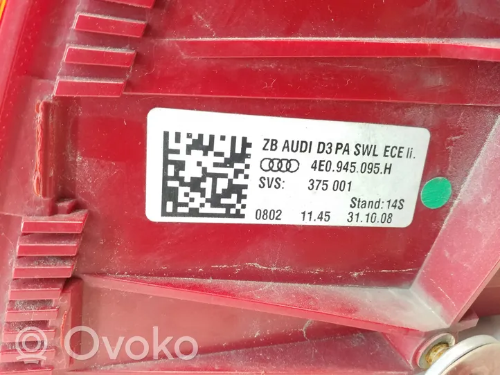 Audi A8 S8 D3 4E Galinis žibintas kėbule 4E0945095H