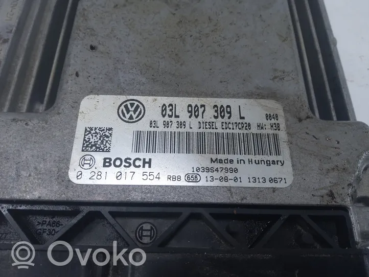 Volkswagen PASSAT B6 Unité de commande, module ECU de moteur 03L907309