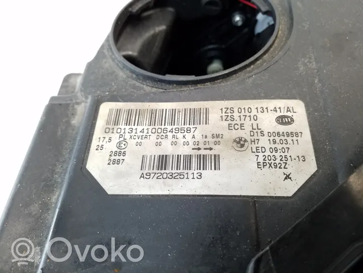 BMW 5 F10 F11 Phare frontale A9720325113