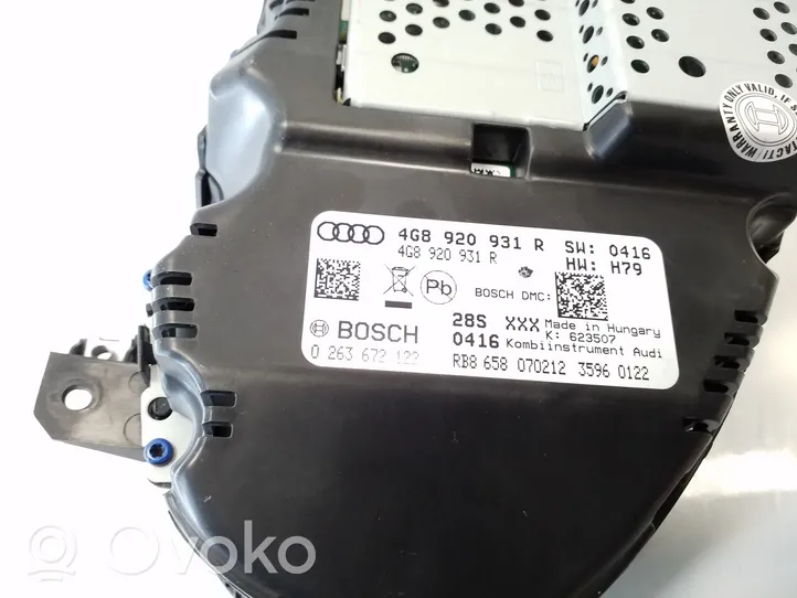 Audi A6 S6 C7 4G Tachimetro (quadro strumenti) 4G8920931R