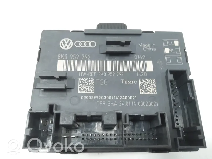 Audi A5 8T 8F Oven ohjainlaite/moduuli 8K0959792