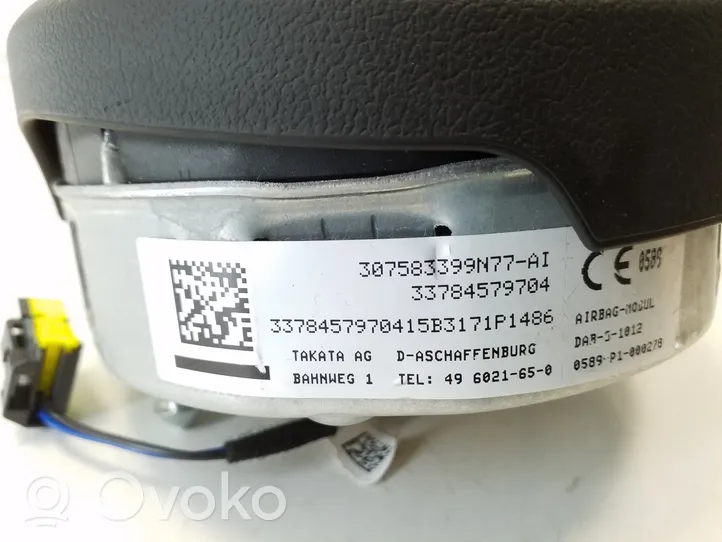 BMW 3 F30 F35 F31 Poduszka powietrzna Airbag kierownicy 307583399N77AI